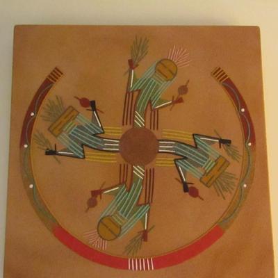 Native American Sand Painting Rainbow God- Approx 12