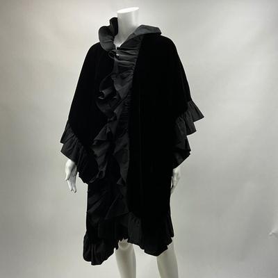 Lot 1594. A. J. Ban Vintage Black Wrap with Ruffled Edge