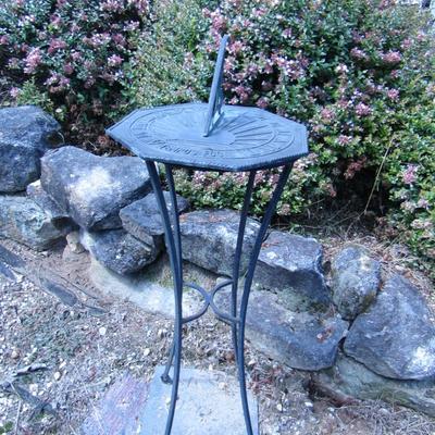 Sun Dial on Metal Frame Base- Approx 13