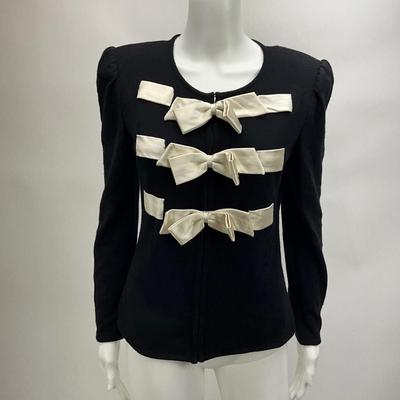 609 Vintage "Night" Valentino Cardigan with Bows