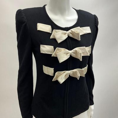 609 Vintage "Night" Valentino Cardigan with Bows