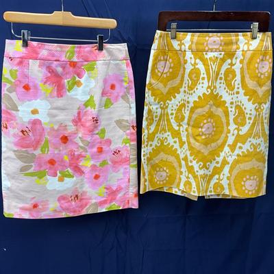 Lot 613. Pair of J. Crew Floral Skirts ( size 6. )