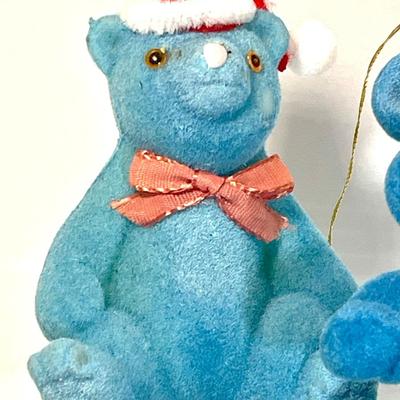 Vintage flocked ornaments
