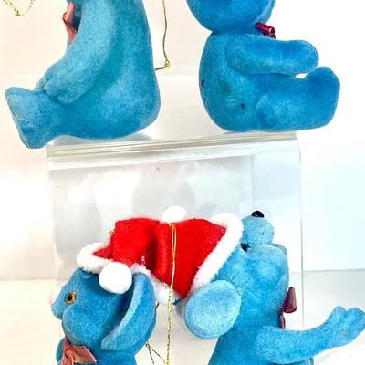 Vintage flocked ornaments