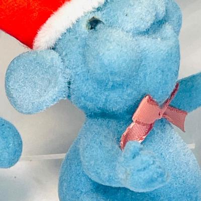Vintage flocked ornaments