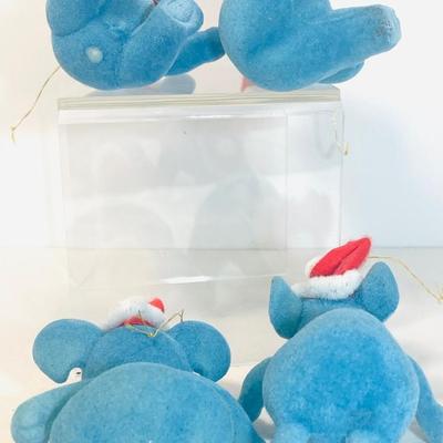 Vintage flocked ornaments