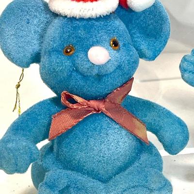 Vintage flocked ornaments