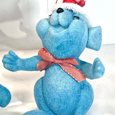 Vintage flocked ornaments