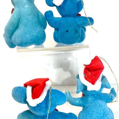 Vintage flocked ornaments