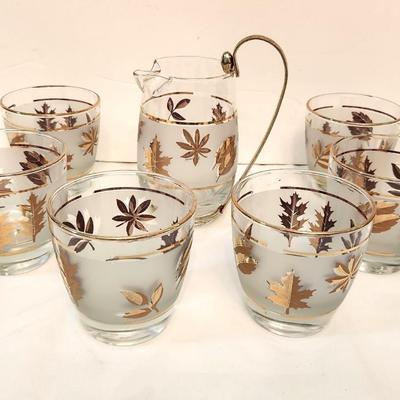 Lot #91  Great Lot of MidCentury Libby Glassware with Hard to find Pitcher