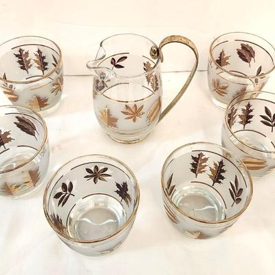 Lot #91  Great Lot of MidCentury Libby Glassware with Hard to find Pitcher