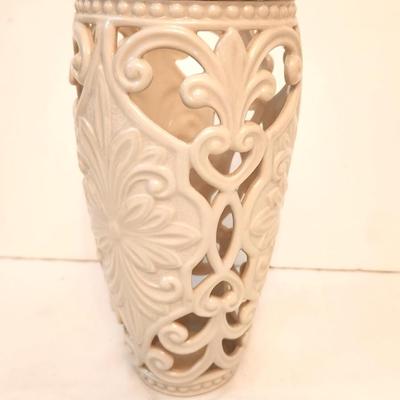 Lot #93  LENOX Porcelain Pierced Vase