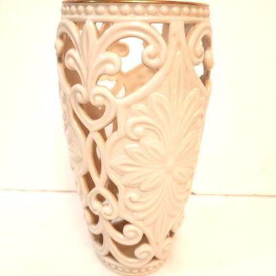 Lot #93  LENOX Porcelain Pierced Vase