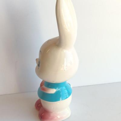 Vintage Japan Bunny Rabbit Kitsch Ceramic Rabbit Bunny Big Eyed Figurine