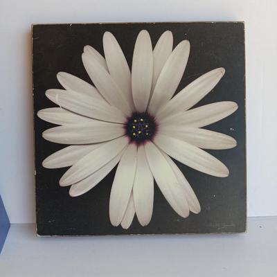 Harold Feinstein floral wall art and ASAP Always say a Prayer wall hanging
