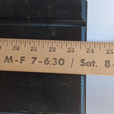 Black Wooden shelf with two smaller shelves