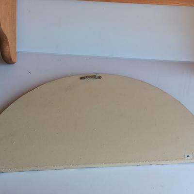 Wooden wall mount shelf with Home sweet Home wall hanging