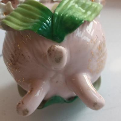 Vintage Lefton China hand painted vase with other dainty porcelain collectibles
