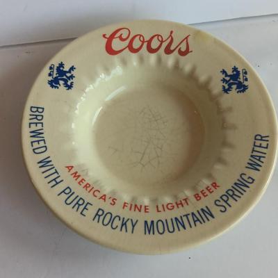 Vintage ashtrays Coors bar ashtray and Peppermill Reno Nv. ashtray