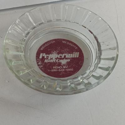 Vintage ashtrays Coors bar ashtray and Peppermill Reno Nv. ashtray