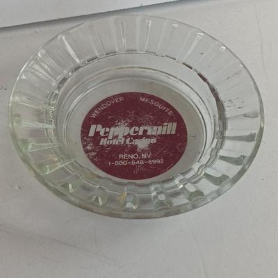 Vintage ashtrays Coors bar ashtray and Peppermill Reno Nv. ashtray
