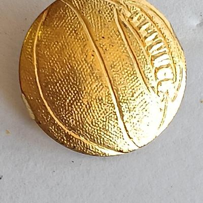 Vintage 1960's Timex 21 21 Jewels Waterproof vintage watch face and Basketball pin