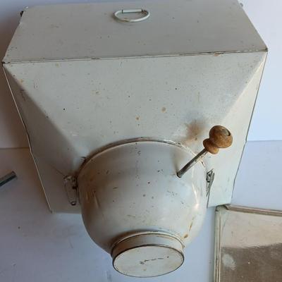 Tin Flour Sifter / grinder for inside Hoosier cabinet