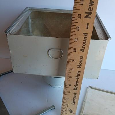 Tin Flour Sifter / grinder for inside Hoosier cabinet