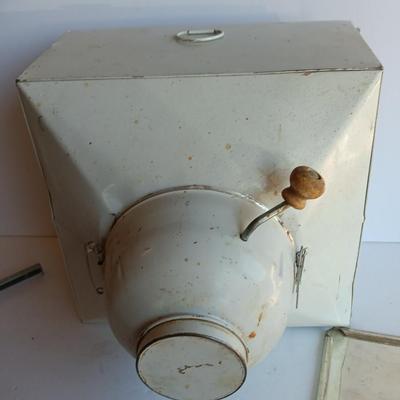 Tin Flour Sifter / grinder for inside Hoosier cabinet
