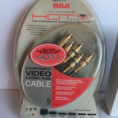 New RCA High performance AUX cables Video Stereo audio 9' long and a VHS to DVD 5.0 unit