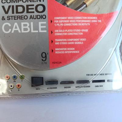 New RCA High performance AUX cables Video Stereo audio 9' long and a VHS to DVD 5.0 unit