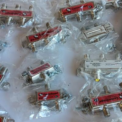 Television cable connectors and other electronic hardware