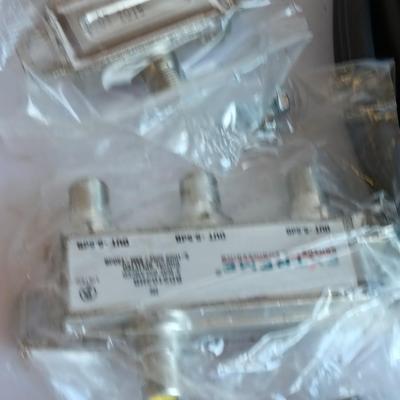 Television cable connectors and other electronic hardware