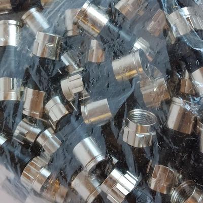 Television cable connectors and other electronic hardware