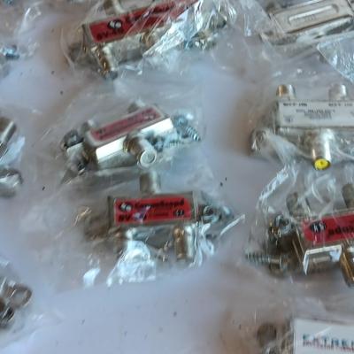 Television cable connectors and other electronic hardware