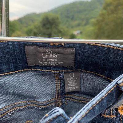 Chicoâ€™s Jeans with Vyana & Bella Canvas Yoga Pants, Size 6/S-M (O-HS)