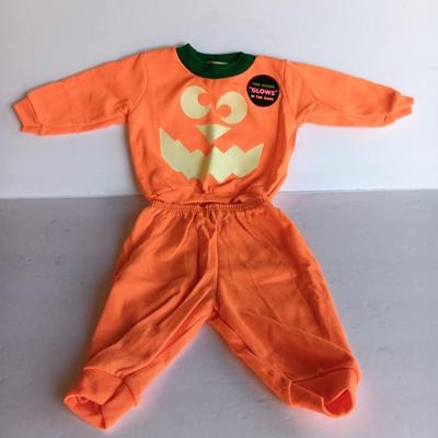 Halloween 6-month Jog Togs sweatsuit outfit glow in the dark Perfect for your little Pumpkin
