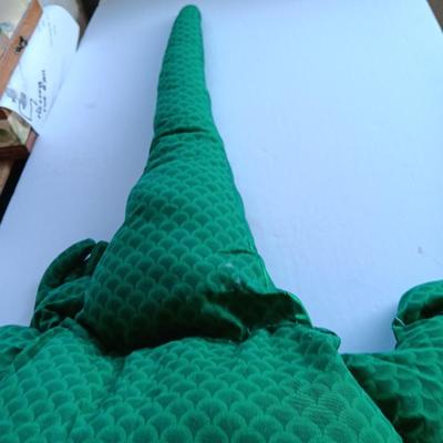 Green fabric lizard 45" long with bean bag like feet