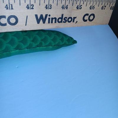 Green fabric lizard 45" long with bean bag like feet