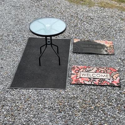 Patio Table with Welcome Mats & Rug (FP-HS)