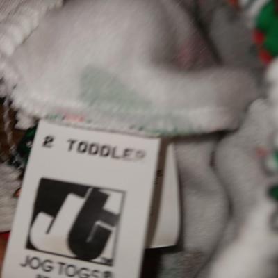 Two Pair of Christmas themed Toddler sweatpants Size 18 months and 2T