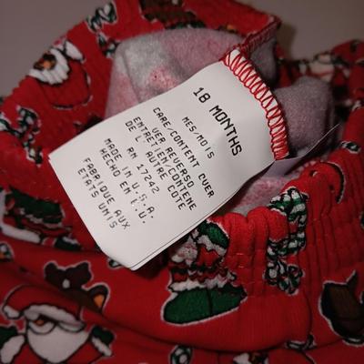 Two Pair of Christmas themed Toddler sweatpants Size 18 months and 2T
