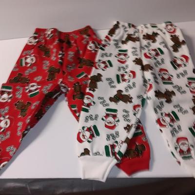 Two Pair of Christmas themed Toddler sweatpants Size 18 months and 2T
