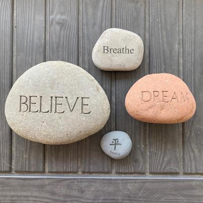 Garden Stones & a Woodstock Chimes Wind Chime (FP-HS)