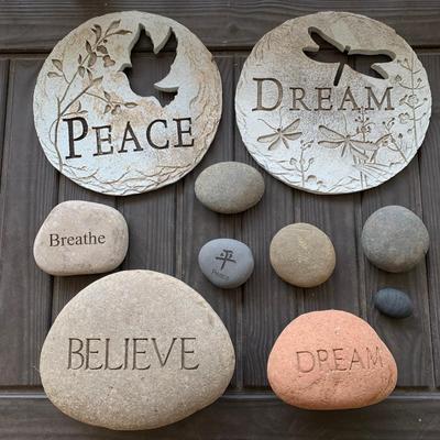 Garden Stones & a Woodstock Chimes Wind Chime (FP-HS)