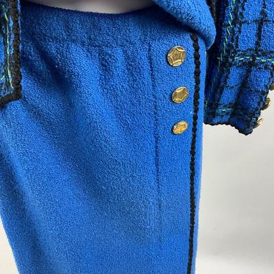Lot 627 Cardiere et Cie Blue Knit Suit
