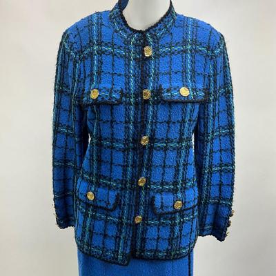 Lot 627 Cardiere et Cie Blue Knit Suit