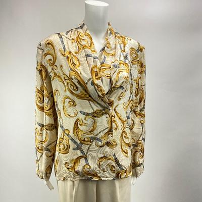 618 August Silk Retro Work Outfit Medium