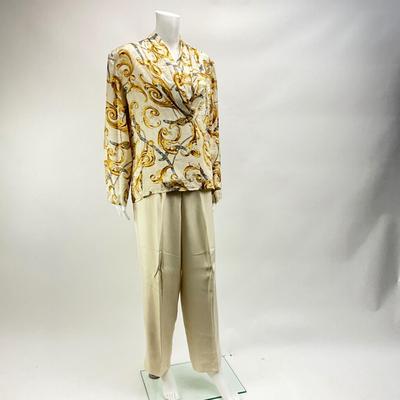 618 August Silk Retro Work Outfit Medium