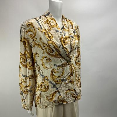 618 August Silk Retro Work Outfit Medium